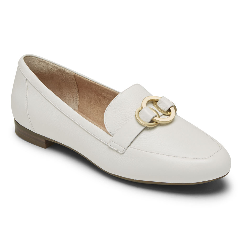 Rockport Womens Total Motion Tavia Ring - Loafers White - GVA175823